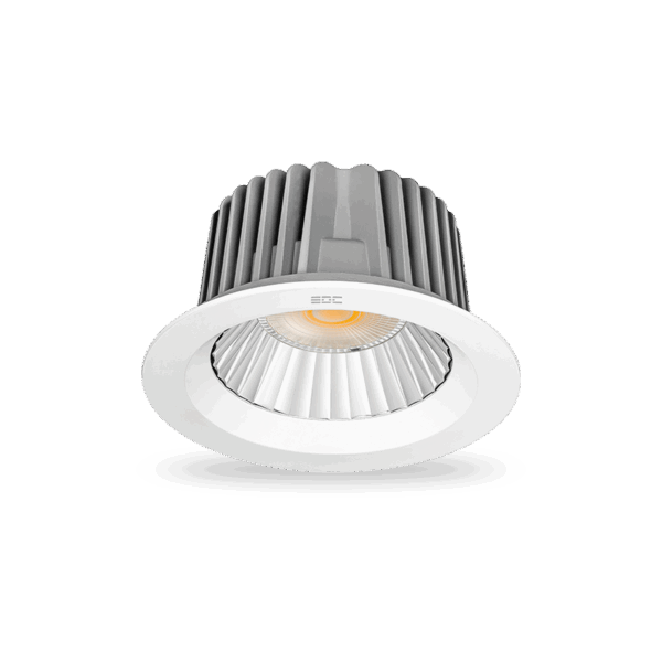 چراغ سقفی توکار ایشاین بدنه سفید گرد 70 وات EDC