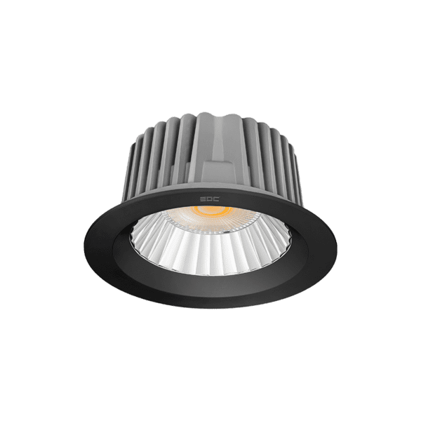 چراغ سقفی توکار ایشاین بدنه مشکی گرد 10 وات EDC