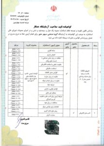 گواهینامه تأیید صلاحیت آزمایشگاه