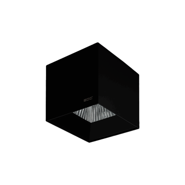 چراغ سقفی روکار Cube بدنه مشکی 22 وات EDC